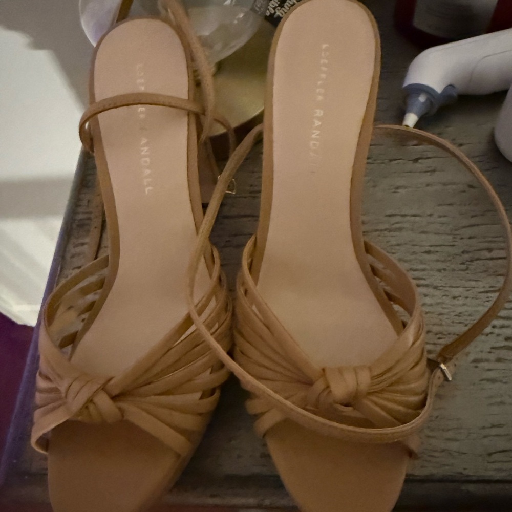 Loeffler Randall Knotted Tan Sandals
